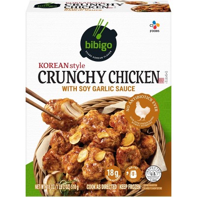 Bibigo Korean Style Frozen Crunchy Chicken Soy Garlic - 18oz