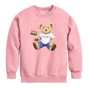 Boys' - Instant Message - Pride Teddy Bear -Toddler Crew Fleece Sweatshirt Graphic Fleece Sweatshirt - 1 of 3