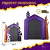 Angel Sar 9.8 FT Halloween Inflatable Haunted House Archway with Grim Reaper & Ghost, LED Light-Up Outdoor Decor for Yard, Garden, or Party - 3 of 4
