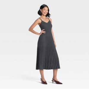 Women's Pleated Midi Sweater Dress - A New Day™ - 1 of 3