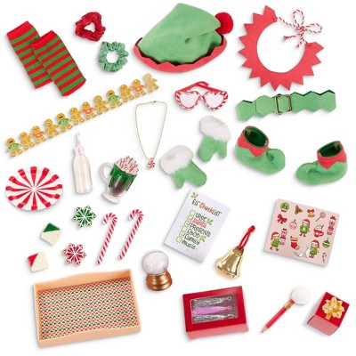 Our Generation Holiday Elf Surprise Advent Calendar Christmas Countdown Accessories for 18" Dolls