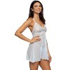 Jezebel by Felina Women's Renee Lace & Mesh Babydoll Chemise - 2 of 3