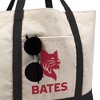 Bates College Primary Logo Canvas Tote Bag With External Pocket, Reusable Shoulder Bag for Shopping, School, Beach - 2 of 4
