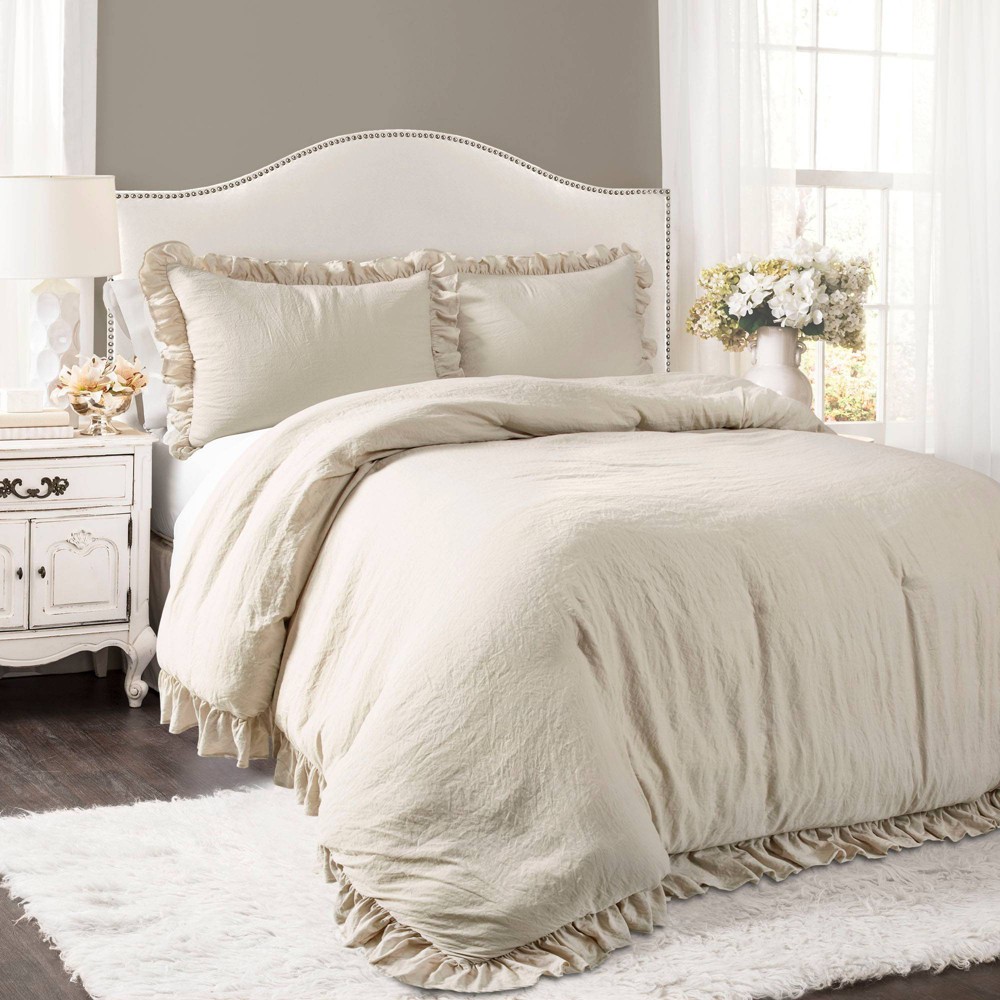 Photos - Duvet Lush Décor 3pc California King Reyna Comforter Set Wheat