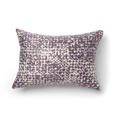 14"x20" Moria Geometric Jacquard Decorative Throw Pillow Purple - SureFit