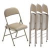 SKONYON 4 Pack Folding Chairs Portable Padded Office Kitchen Dining Chairs - 2 of 4