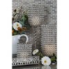 19" x 6" Glam Inverted Bell Shaped Aluminum Iron and Crystal Candle Holder - Olivia & May: Luxury Tabletop Votive Stand - 2 of 4