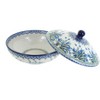 Blue Rose Polish Pottery C55 Ceramika Artystyczna Covered Bowl - 2 of 2