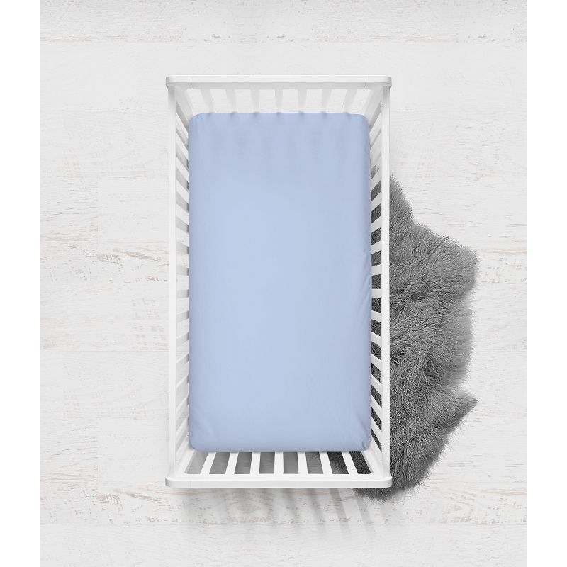 Bacati - Ikat Dots Zebra Blue Grey Muslin Boys 10 pc Crib Set with wall hangings & Mobile, 4 of 10