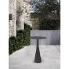 HomeStock Ireland Indoor/Outdoor Large Side Table, Grey Aluminum with Powder-Coated Finish - 3 of 4