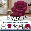 Lazy Chair with Folding Ottoman,Modern Large Accent Lounge Armchair with Side Pocket,Comfy Leisure Sofa Reading Chair,for Bedroom - 4 of 4