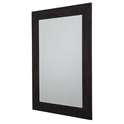 Bryson 43" x 31" Dark Bronze Wood Framed Wall Mirror