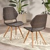 MOEPISY Set of 2 Outdoor Rattan Dining Chairs - 2 of 4