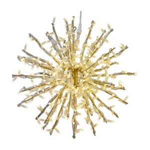 Season's Designs 24" Lite Up Starburst Warm White LED Christmas Decoration, Metal Design for Indoor & Outdoor Use, Hanging Display, Requires AAA - 1 of 1