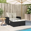 Patio Sofa with Cushions 2-Seater  Poly Rattan vidaXL - 3 of 4