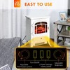 Electric Fireplace Stove with LED Flames & Adjustable Heat, Freestanding, White - 3 of 4