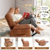 Power Recliner Chair - Heat and Massage, Adjustable Electric Recliner Ergonomic PU Leather Single Sofa, Padded Seat, Lazy Chair for Living Room - 4 of 4