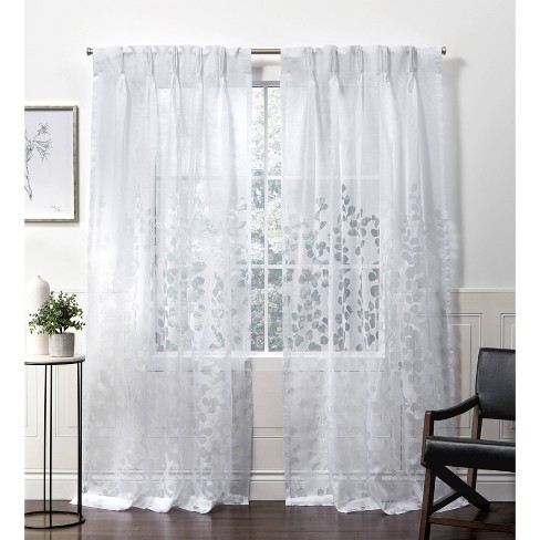sheer pinch pleat cafe curtains