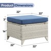 Gymojoy Outdoor Patio Footstool Ottomans with Cushion - 2 of 4