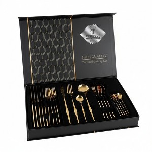 Alilang 24 Piece Flatware Set Service for 6 Polished Stainless