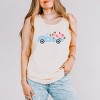 Simply Sage Market Spring Retro Truck With Flowers Garment Dyed Tank - 2 of 4