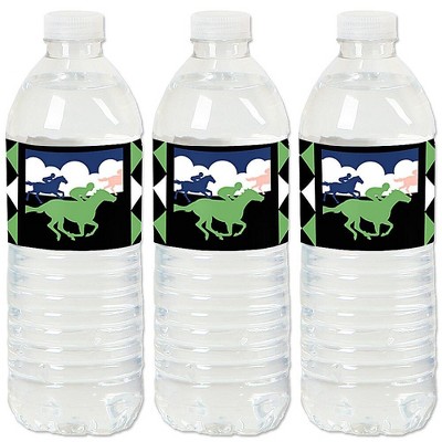 Big Dot of Happiness Kentucky Horse Derby - Horse Race Party Water Bottle Sticker Labels - Set of 20