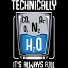 Men's Design By Humans The Glass Is Always Full By tranbabaolam1 T-Shirt - 2 of 4