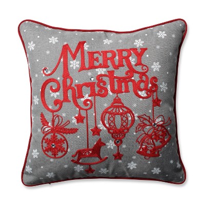 16.5x16.5 Indoor Christmas 'velvet Ornaments' Multi Square Throw Pillow  Cover - Pillow Perfect : Target