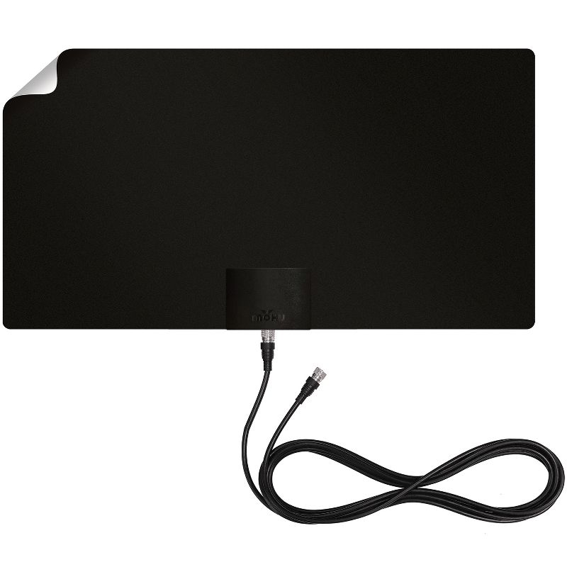 Mohu Leaf® Supreme Pro Paper-Thin Indoor TV Antenna, Amplified, UHF VHF, 65-Mile Range, Multi-Directional — with 12-Ft. Cable, Signal Indicator, 3 of 11