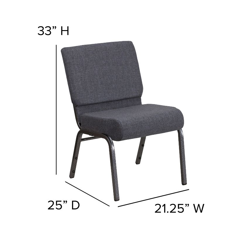 Emma and Oliver 21"W Stackable Church/Reception Guest Chair, 5 of 13