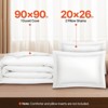 Angel Sar Queen Duvet Cover Set, 100% Cotton 3-Piece Bedding Set with Zipper Closure, White Duvet Cover 90x90 Inches - 3 of 4