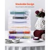 VEVOR Scrapbook Paper Storage, 6 Pack Stackable Plastic Board Game Boxes, Clear Multi-Purpose Document Case with Rounded Corners, Transparent - 4 of 4