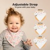8pk Organic Baby Bandana Bibs, Baby Drool Bibs for Baby Boy, Girl, Baby Bibs for Infant, Newborn - 3 of 4