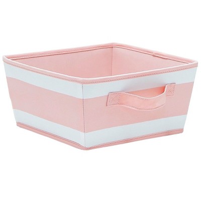 pink toy storage basket