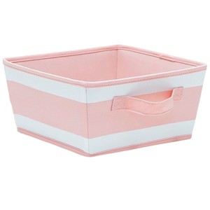 Small Striped Fabric Toy Storage Bin Pink - Pillowfort