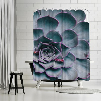 Americanflat Succulent Close Up by Nuada 71" x 74" Shower Curtain