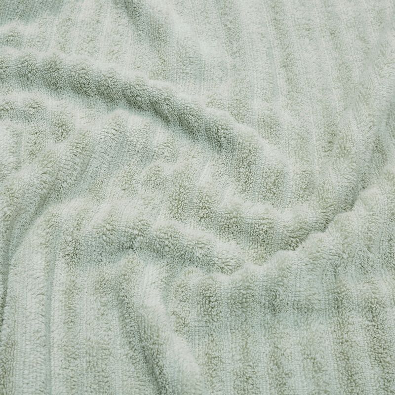 Zero-Twist, 100% Combed Cotton Ribbed Bath Towel Set, 3 of 8