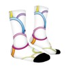 Colorfull Circle Women Printed Crew Socks Funny Funky Socks Soft Polyester Novelty Gifts for Artists Men - 3 of 4