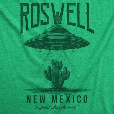 Мужские футболки Crazy Dog T-Shirts, Inc. Mens Funny T Shirts Roswell New Mexico Sarcastic UFO Graphic Novelty Tee for Men - Crazy Dog Men's T Shirt With Sarcastic Sayings Green L — фото 2