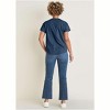 VENUS Womens Cotton Slub V-Neck Tee  -  XL, Dark Denim - 3 of 4