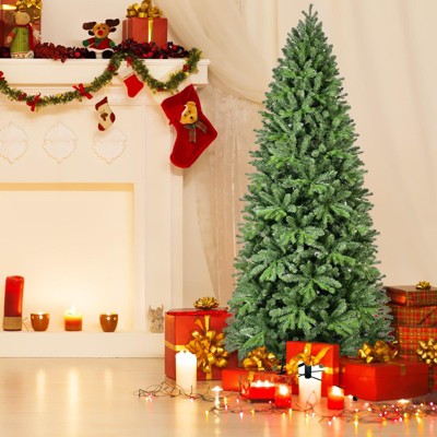 NAYSAYE Christmas Tree Stand 7.5FT Tree with Realistic Branches for Classic Christmas Decorations, Green, 43"*90"*22.41"