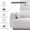 143 Sectional Sofa Couch, Modern 3-seater Sofa Set with Ottoman- Beige - 4 of 4