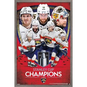 Trends International NHL Florida Panthers - 2025 Stanley Cup Champions Framed Wall Poster Prints - 1 of 4
