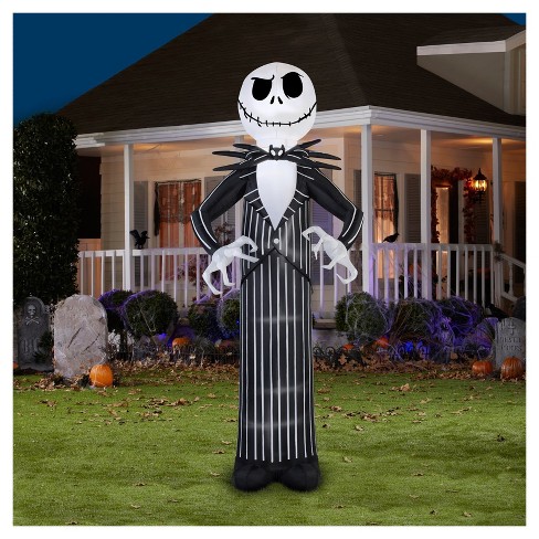 36 Top Photos Jack Skellington Inflatable Yard Decoration : Standing Jack Skellington Halloween Inflatable Outdoor Scary Spooky Lighted 3 5 Ebay