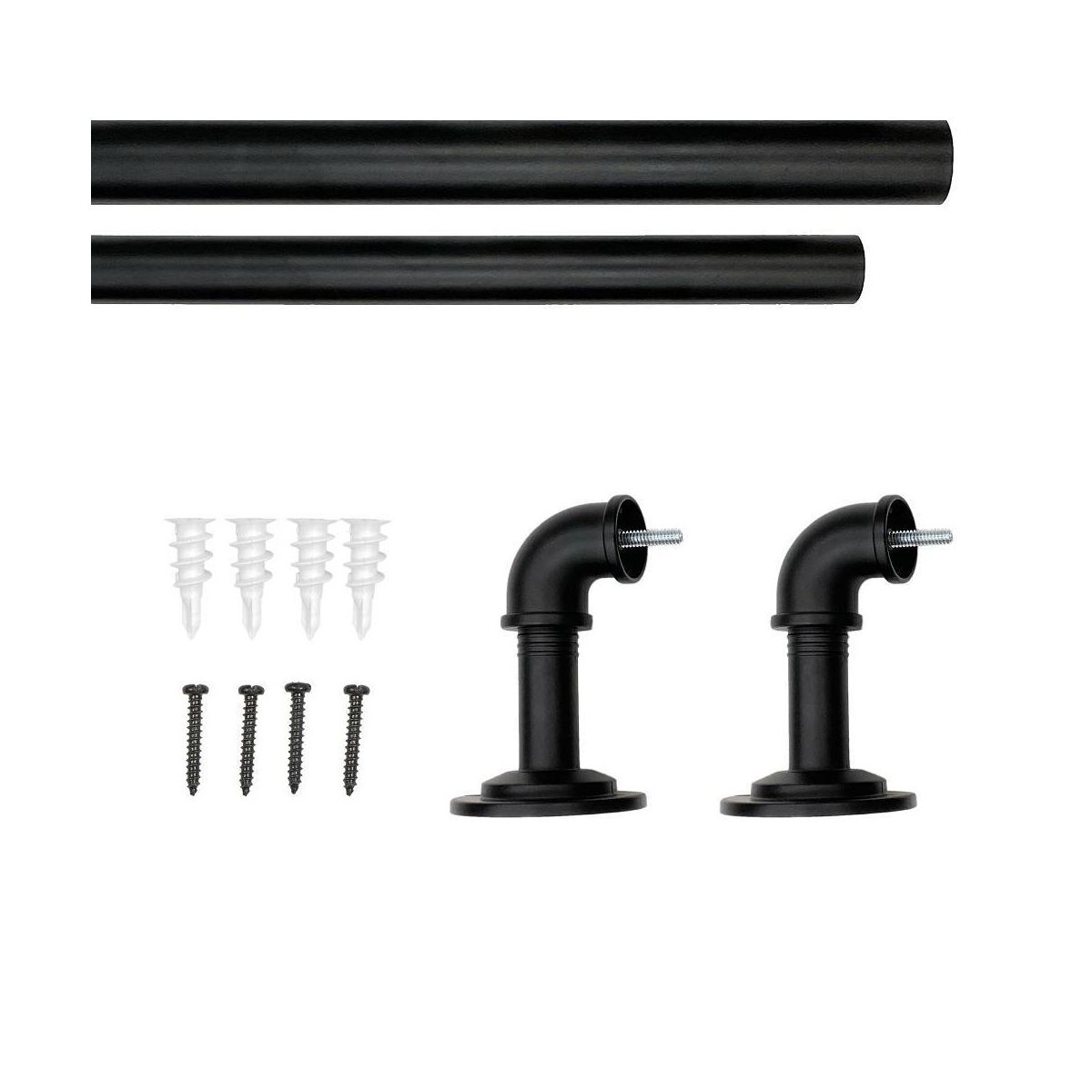 Lumi Home Furnishings Wraparound Single Steel Curtain Rod - thumbnail 4