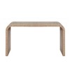 PAGED Wood Console Table, Curved Waterfall-style Entryway Table, Entryway Sofa Side Table with Wood Beads, Entrance Table - 3 of 4