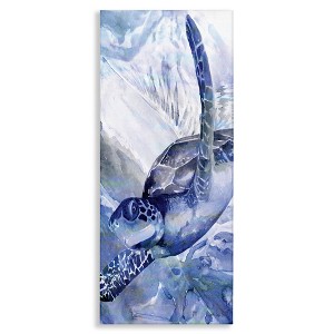 Stupell Industries Sea Turtle Swimming In Ocean, 20" x 48" - 1 of 4