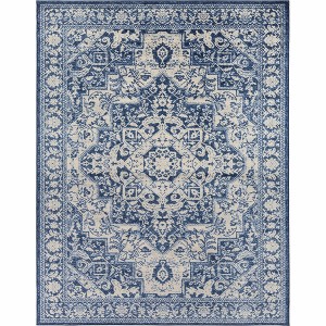 Hauteloom Shavertown Blue Traditional Area Rug - 1 of 4