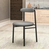 LeisureMod Lume Dining Chair Upholstered in Polyester with Powder-Coated Metal Legs Accent Side Chair for Dining Room, Kitchen - 2 of 4