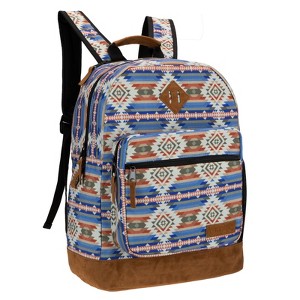 Wrangler Yellowstone 18.5" Backpack for Womens Mens Kids, Classic Logo Water Resistant Casual Daypack for Travel with Padded Laptop Notebook Sleeve - 1 of 4